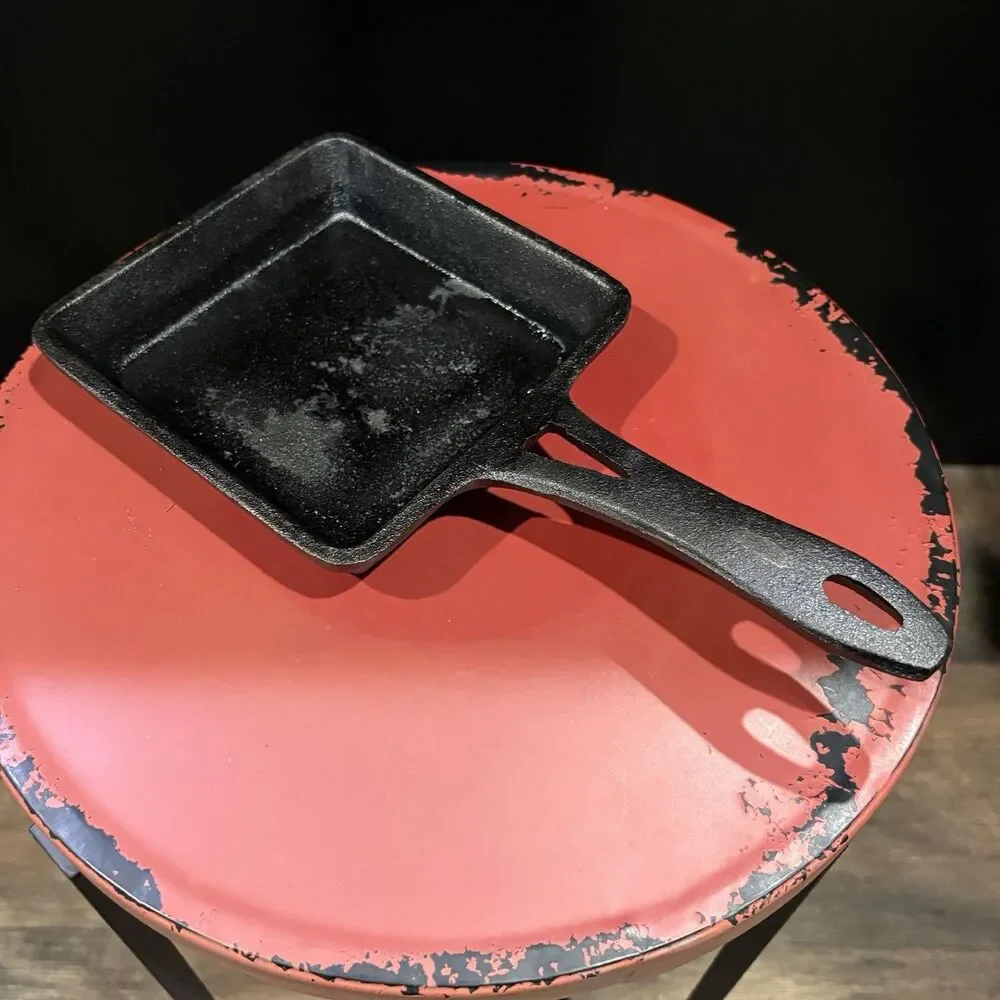 Cook’s Tools Cast Iron Square Egg Fryer Mini Skillet Pre-Seasoned 5x5